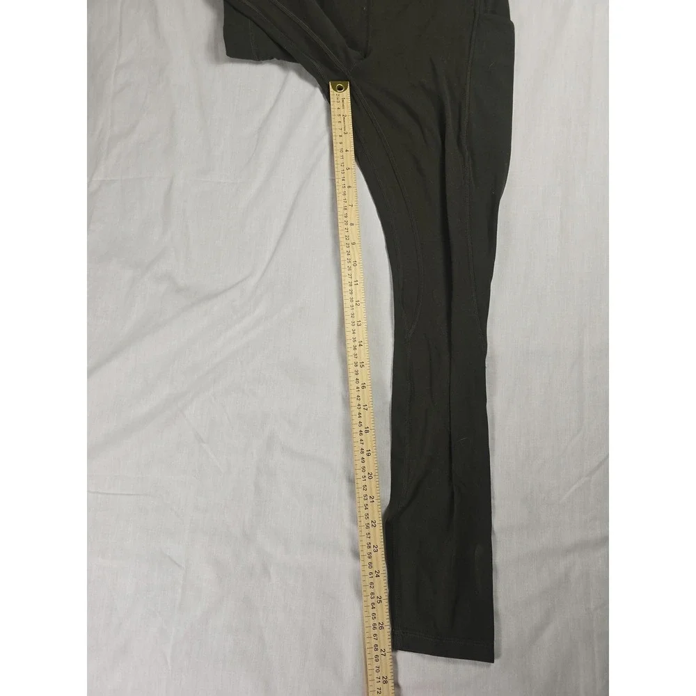 Lululemon Leggings Womens 6 Green High Rise Ankle Pocket Yoga Running Athletic